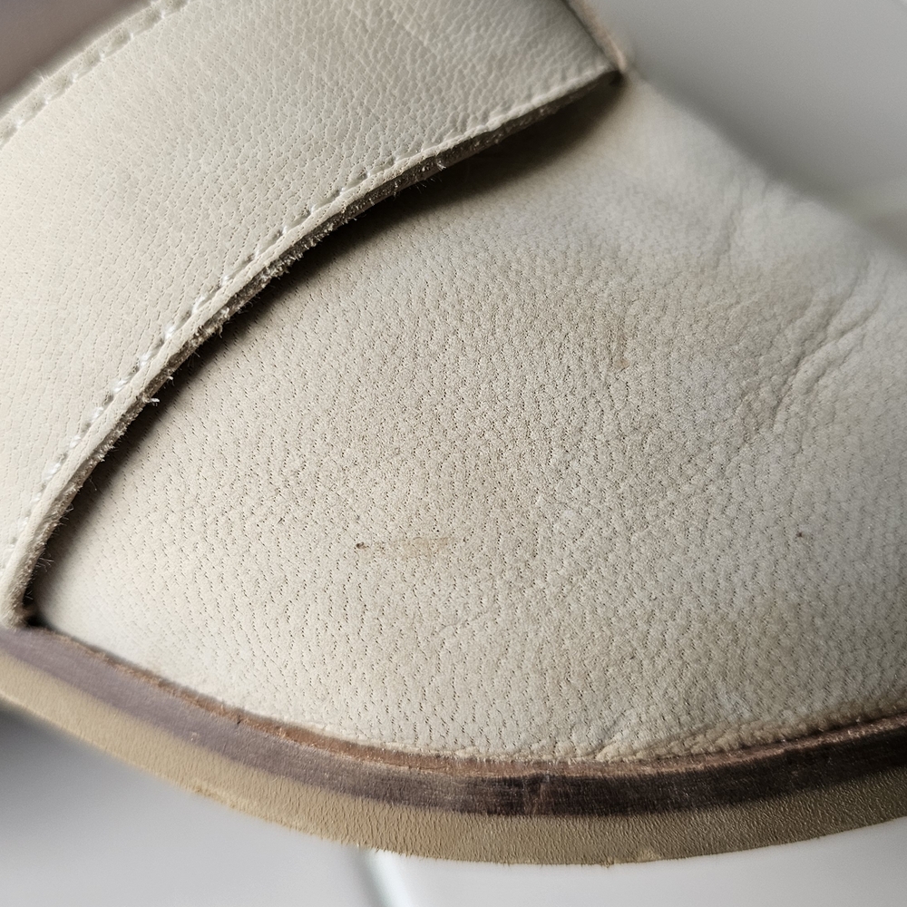 Crevo Jessamine Cream Leather Cutout Western Ankle Booties Pointed Toe - Picture 10 of 14